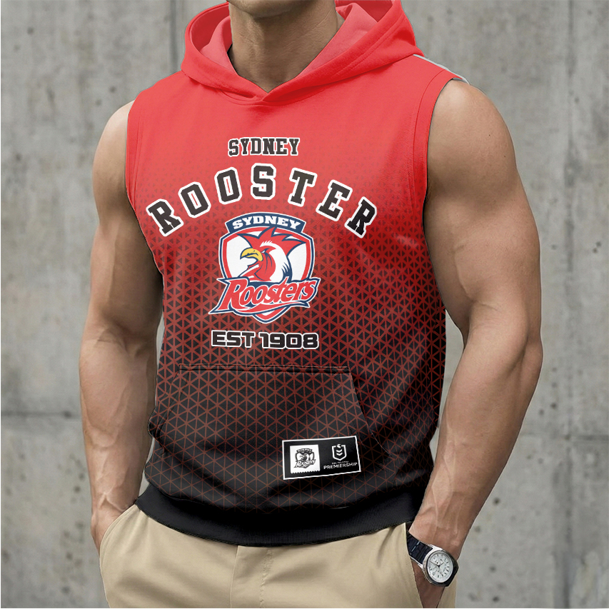 Auspiritmerch Sydney Roosters Personalized Hooded Tank Top Gift For Fans