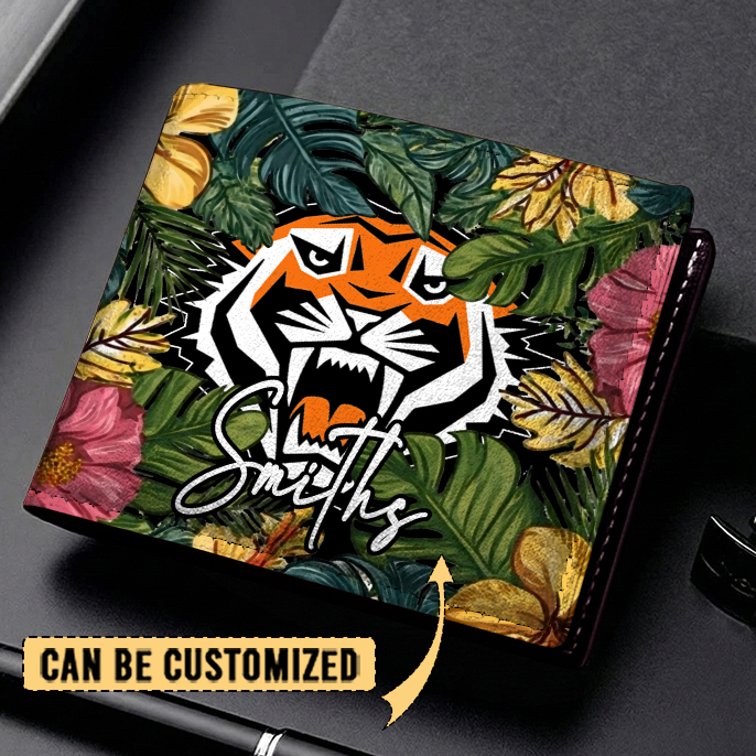 Auspiritmerch Wests Tigers Personalized Leather Wallet Gift For Fans