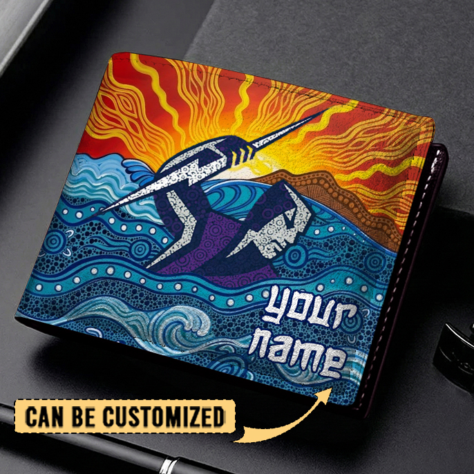 Auspiritmerch Melbourne Storm Personalized Leather Wallet Gift For Fans
