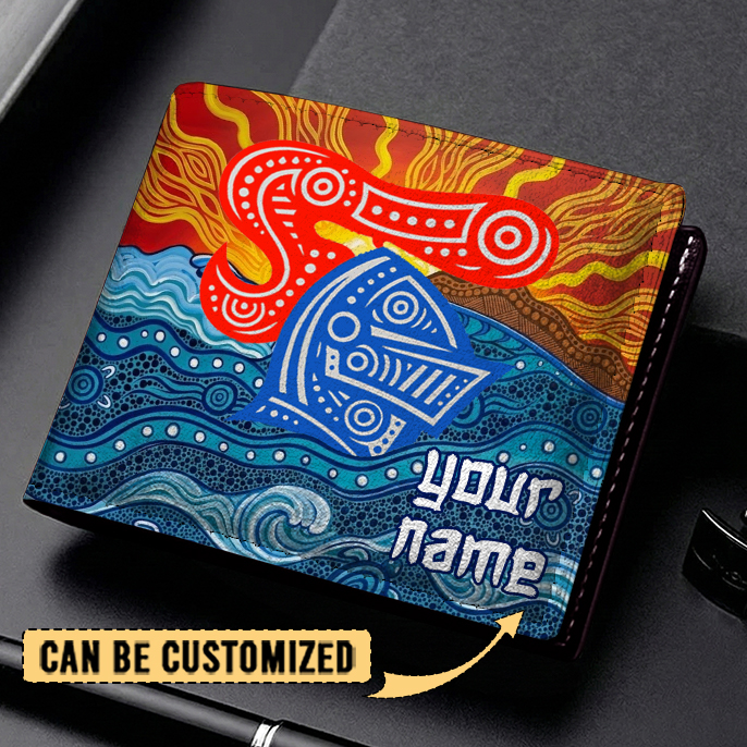 Auspiritmerch Newcastle Knights Personalized Leather Wallet Gift For Fans