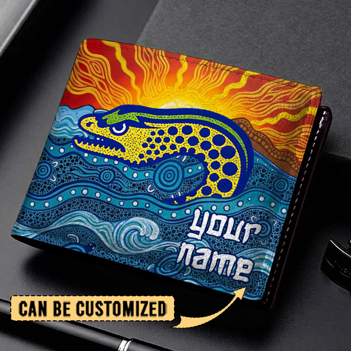 Auspiritmerch Parramatta Eels Personalized Leather Wallet Gift For Fans
