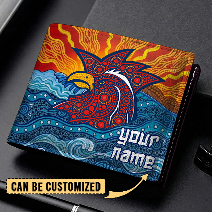 Auspiritmerch Sydney Roosters Personalized Leather Wallet Gift For Fans