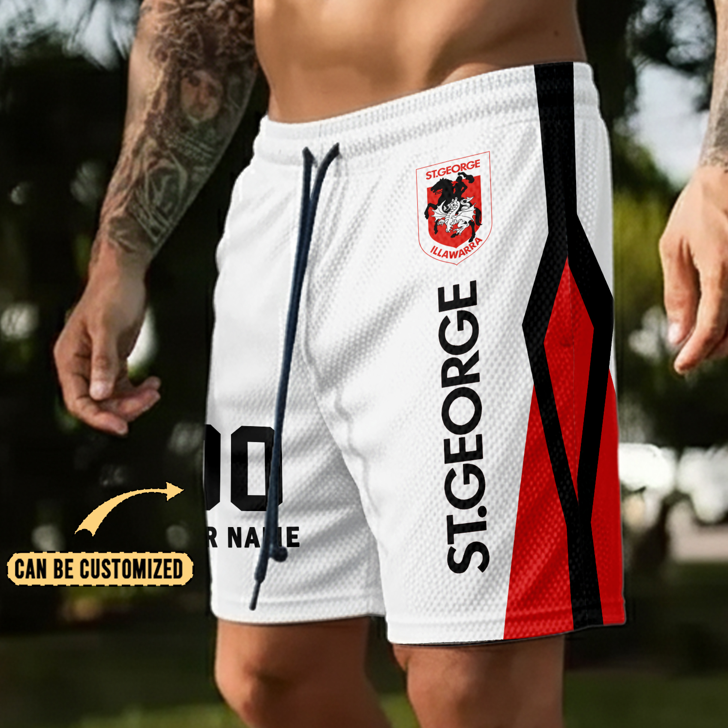 Auspiritmerch St. George Illawarra Dragons Personalized Short Pants Gift For Fans