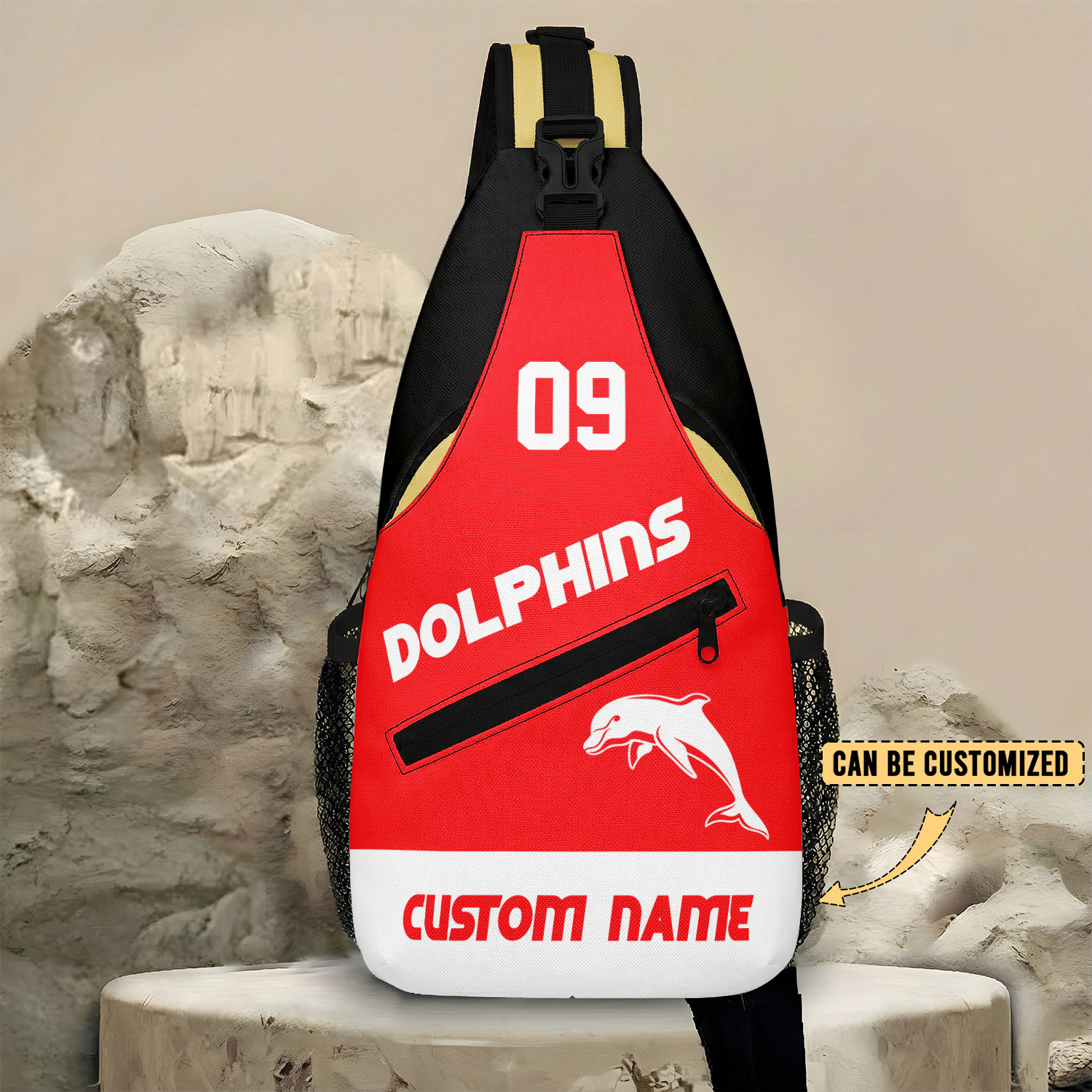 Auspiritmerch Dolphins Personalized Sling Bags Gift For Fans