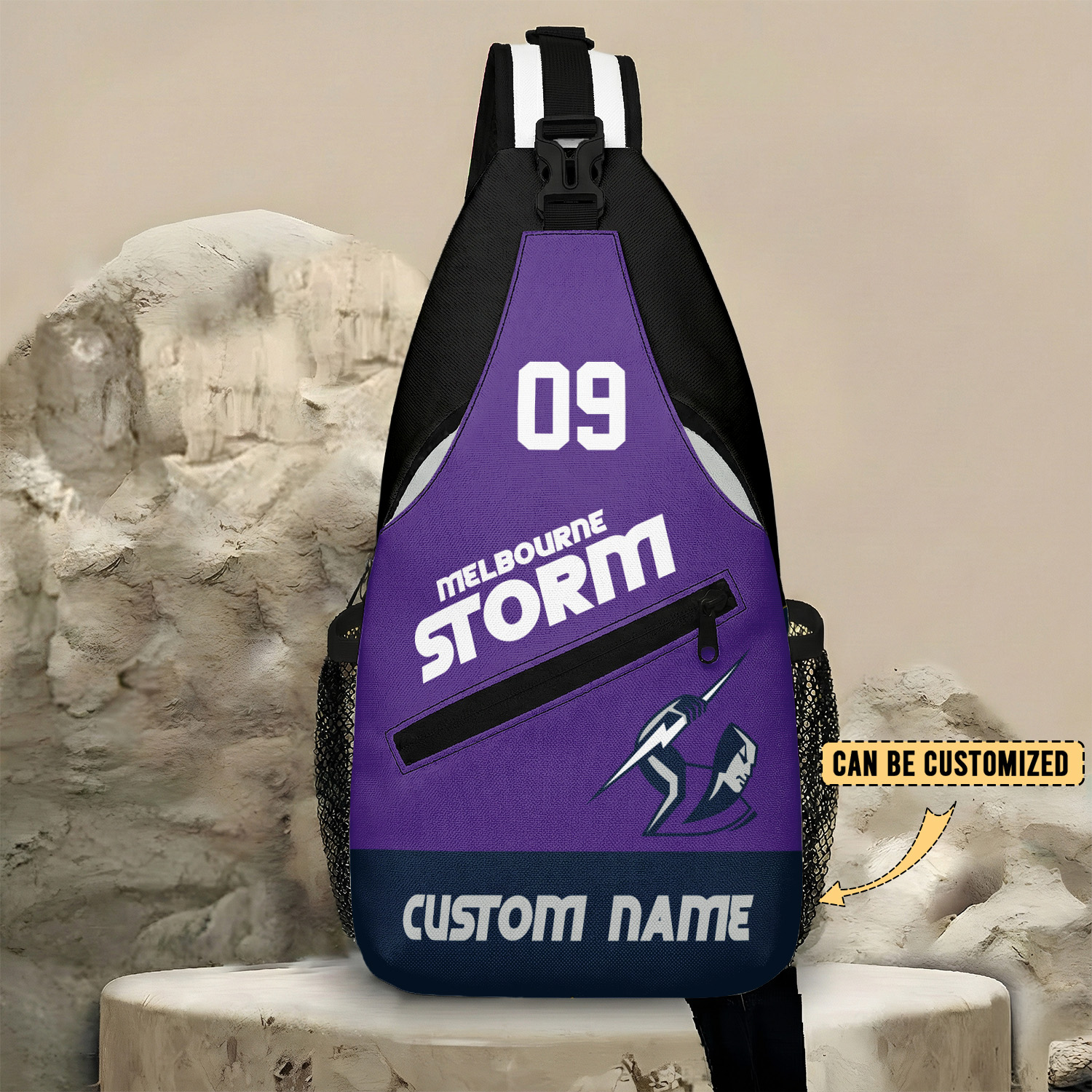 Auspiritmerch Melbourne Storm Personalized Sling Bags Gift For Fans