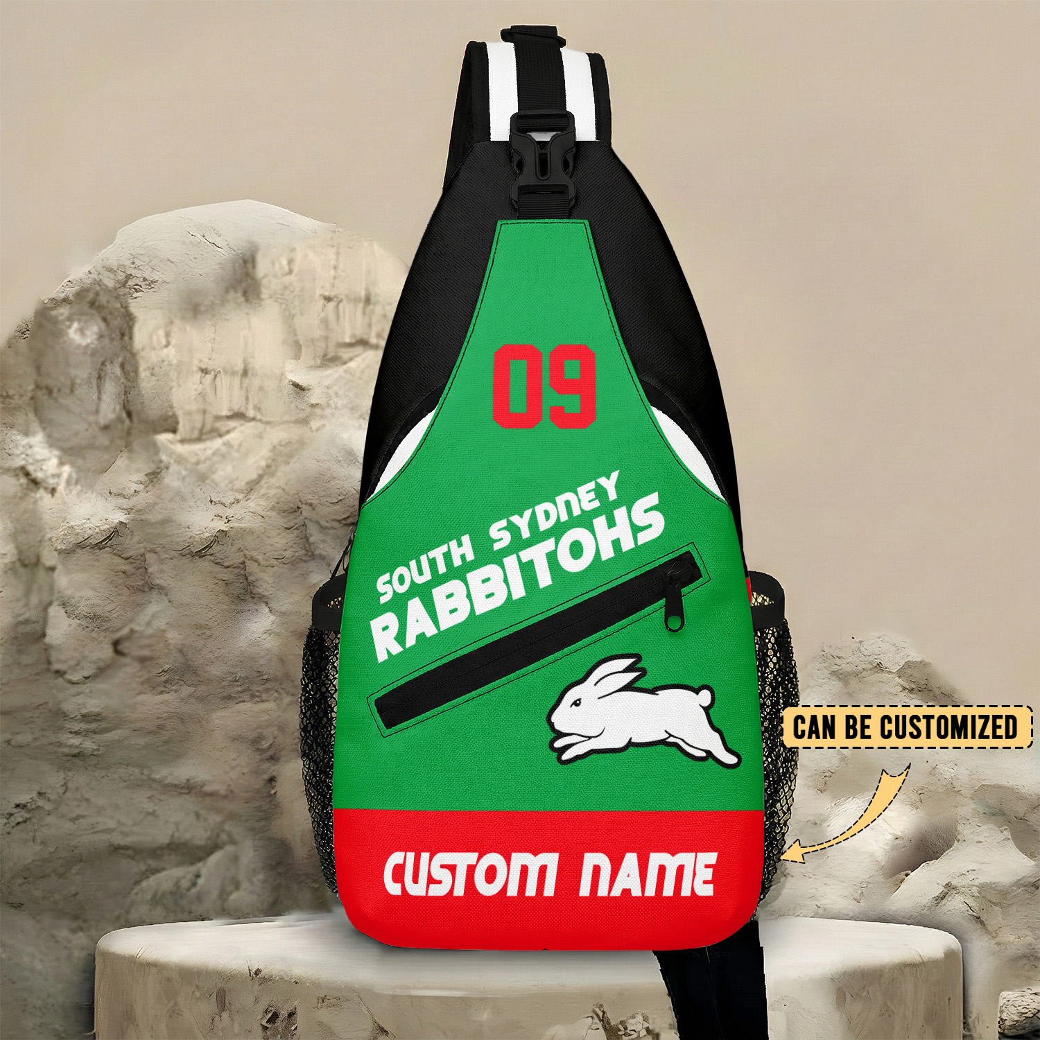 Auspiritmerch South Sydney Rabbitohs Personalized Sling Bags Gift For Fans
