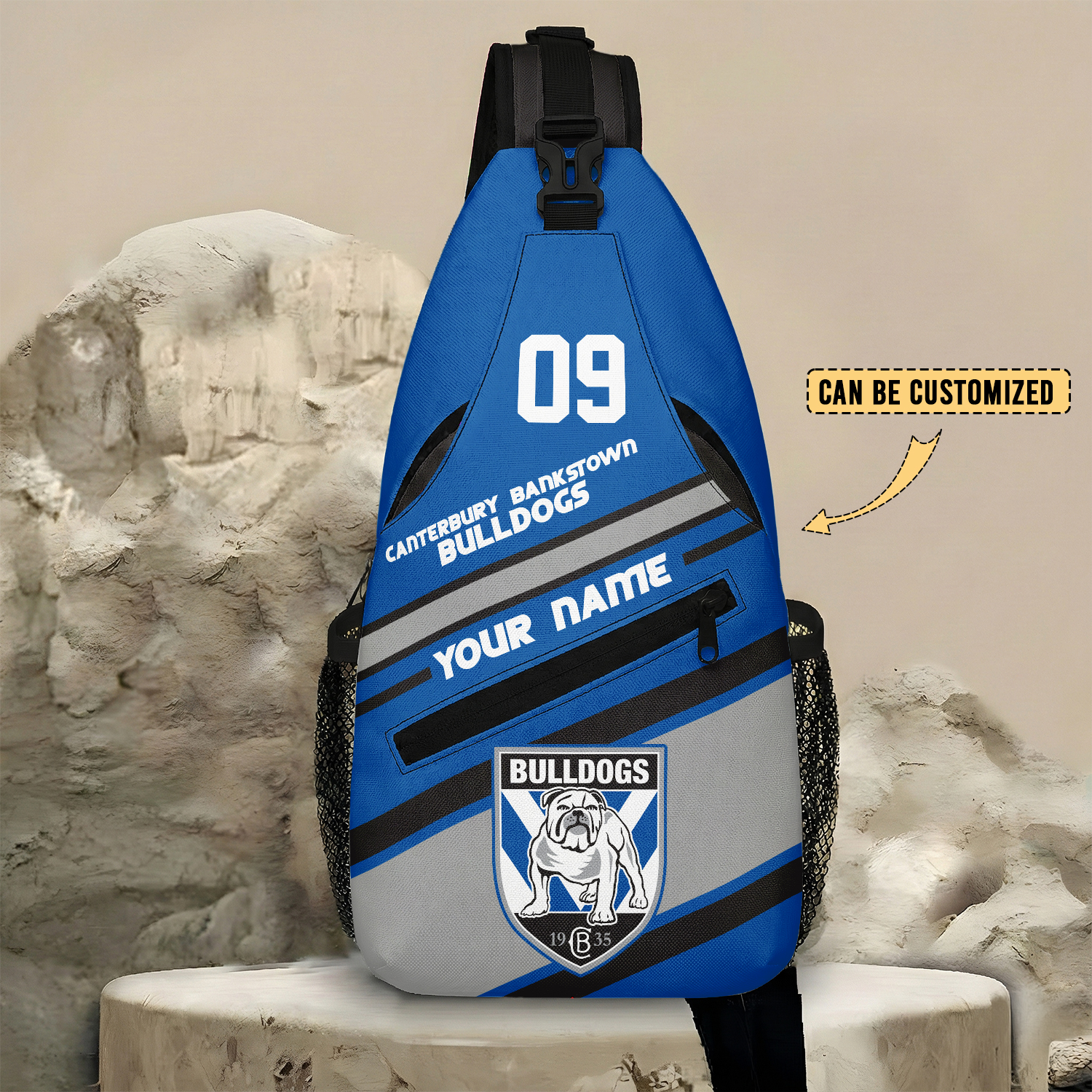 Auspiritmerch Canterbury-Bankstown Bulldogs Personalized Sling Bags Gift For Fans