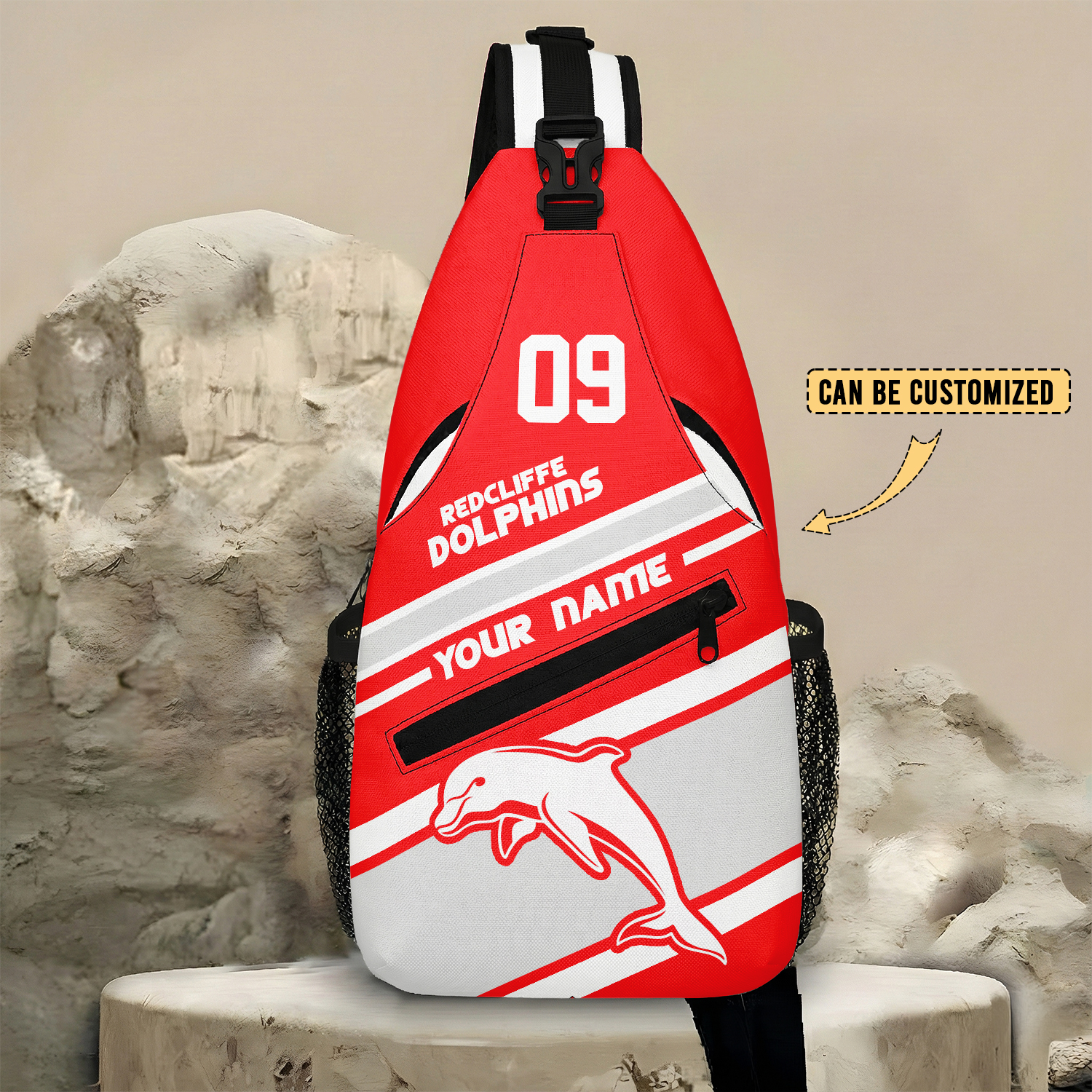 Auspiritmerch Dolphins Personalized Sling Bags Gift For Fans