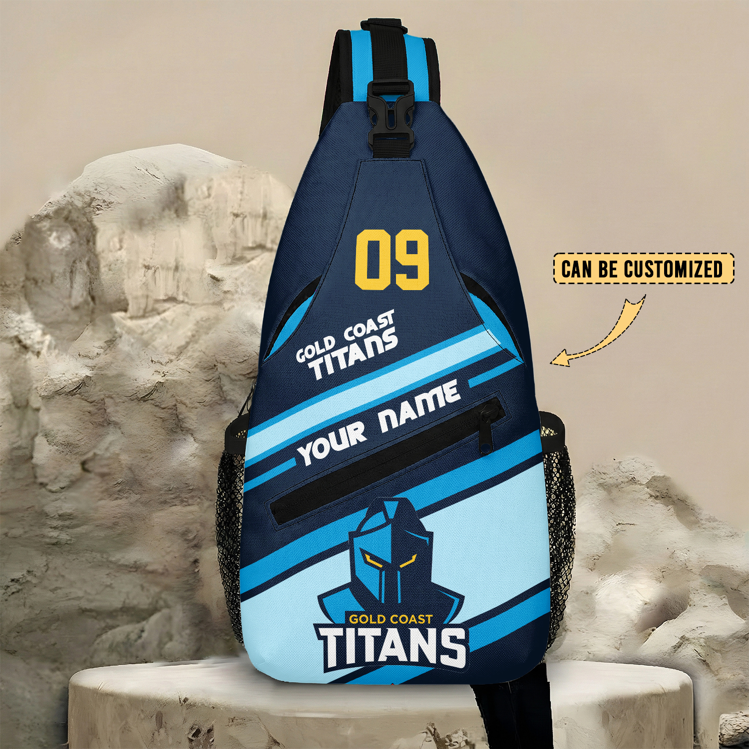 Auspiritmerch Gold Coast Titans Personalized Sling Bags Gift For Fans