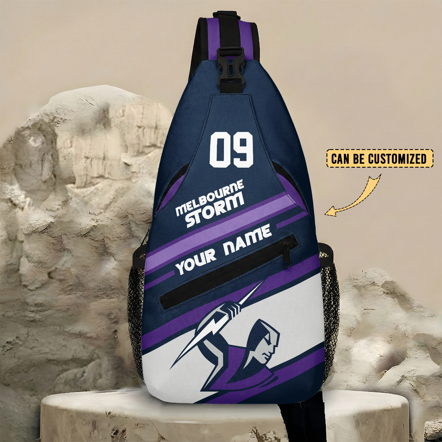 Auspiritmerch Melbourne Storm Personalized Sling Bags Gift For Fans