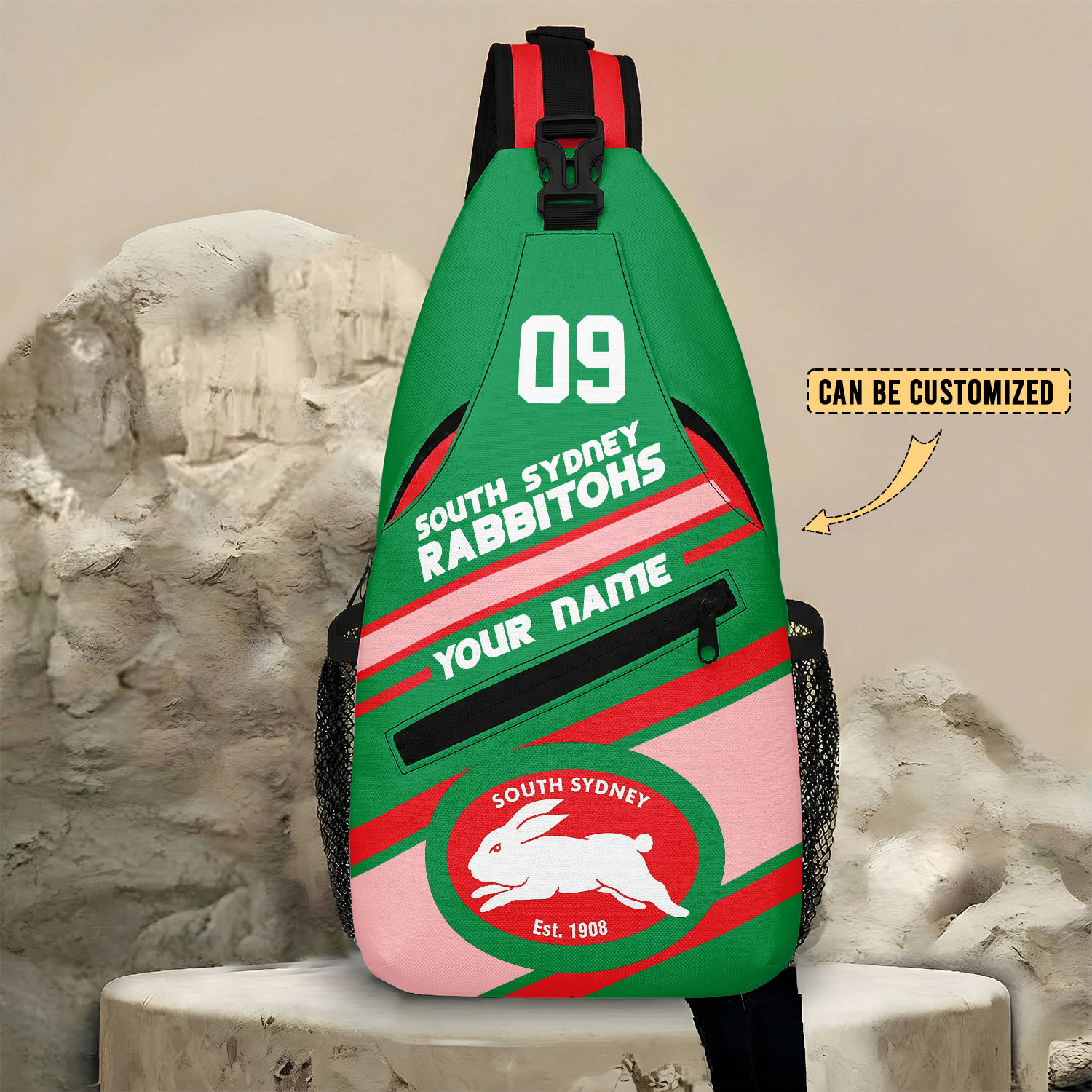 Auspiritmerch South Sydney Rabbitohs Personalized Sling Bags Gift For Fans