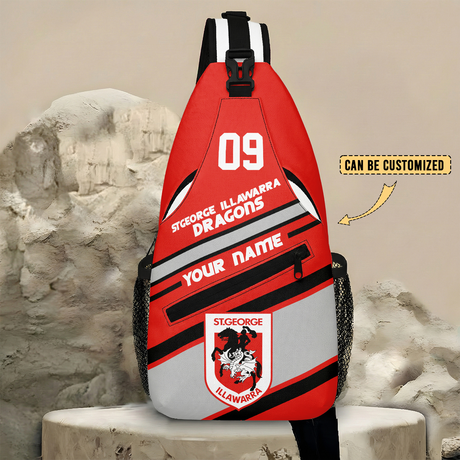 Auspiritmerch St. George Illawarra Dragons Personalized Sling Bags Gift For Fans