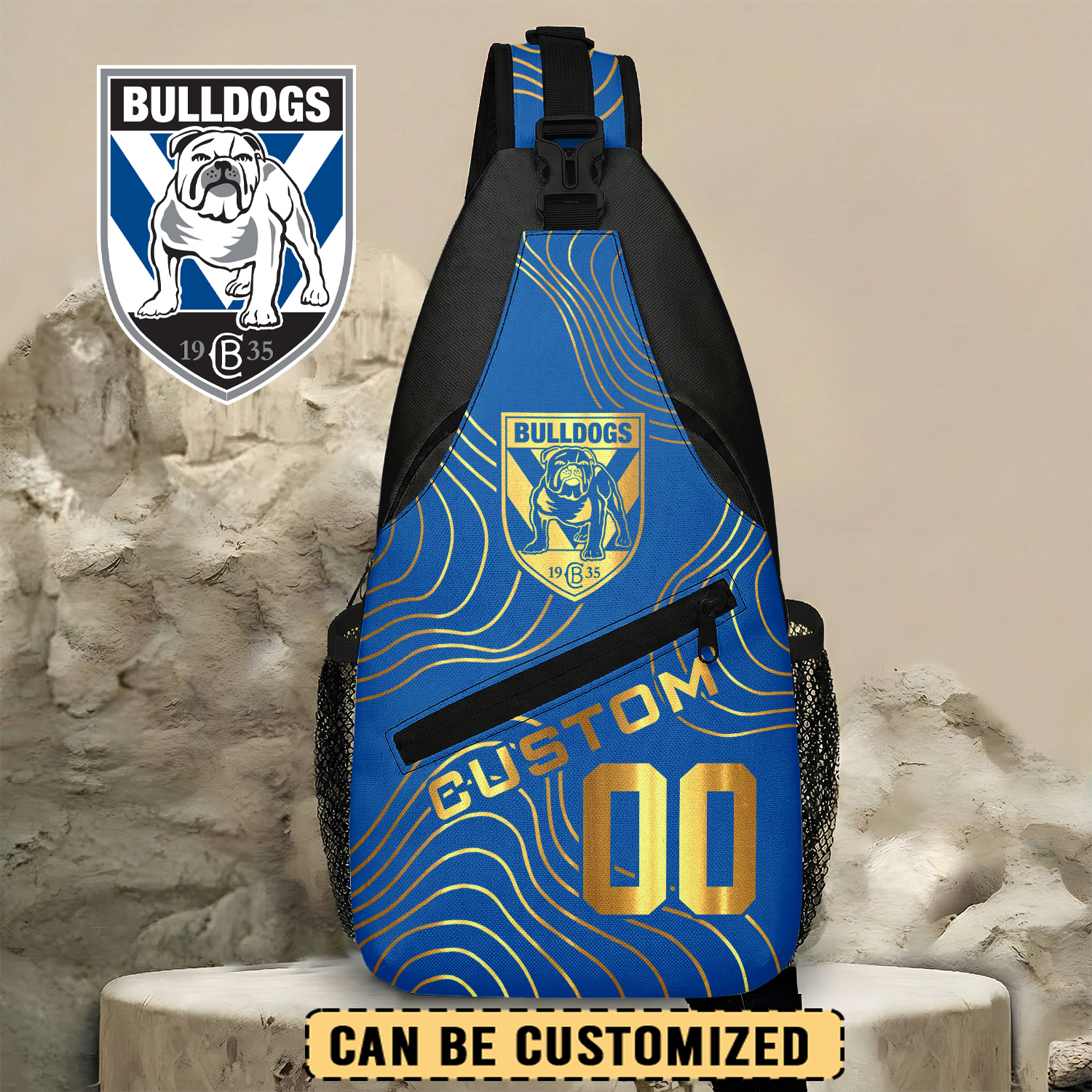 Auspiritmerch Canterbury-Bankstown Bulldogs Personalized Sling Bags Gift For Fans