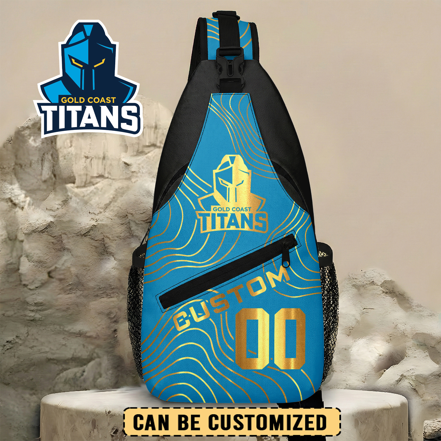Auspiritmerch Gold Coast Titans Personalized Sling Bags Gift For Fans