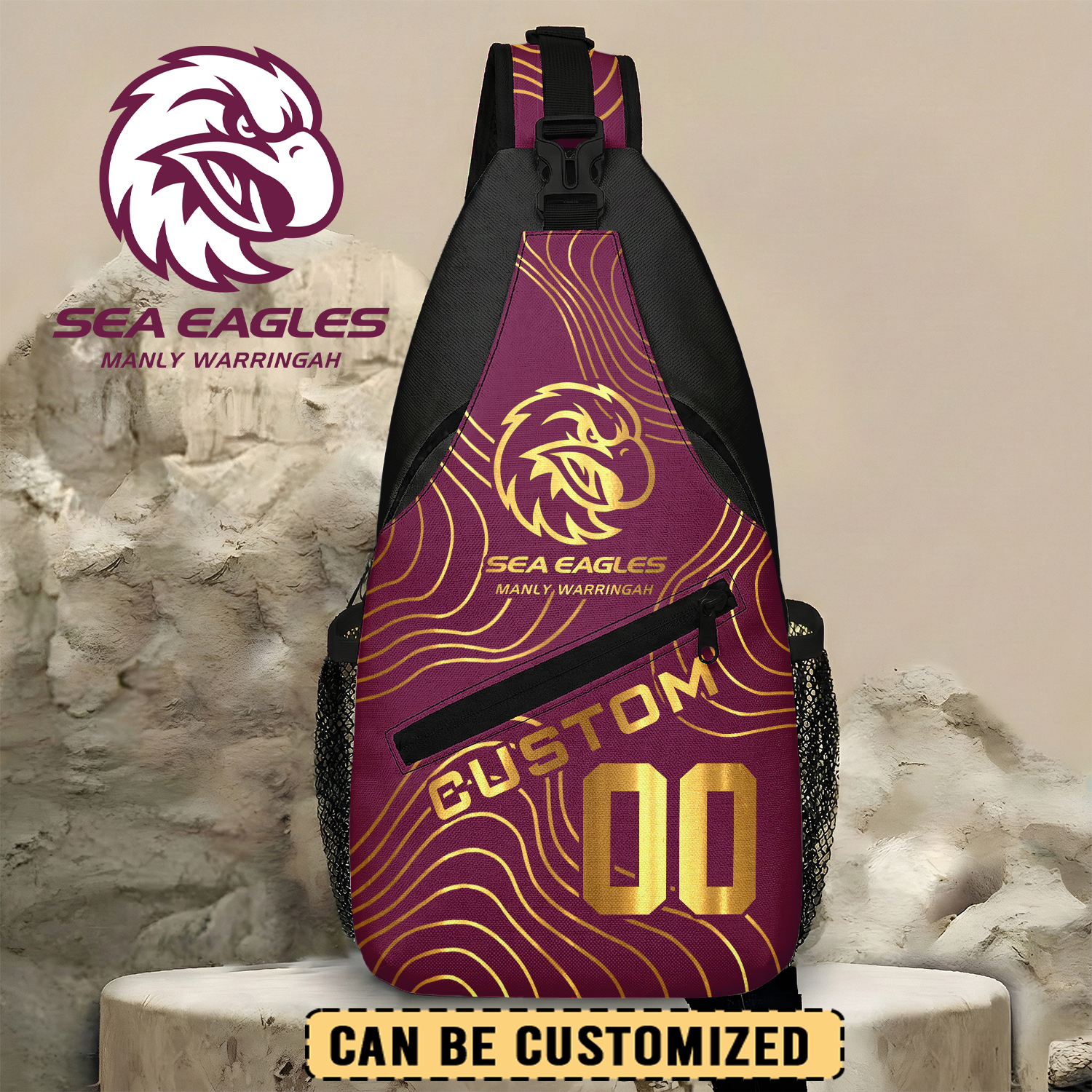 Auspiritmerch Manly Warringah Sea Eagles Personalized Sling Bags Gift For Fans