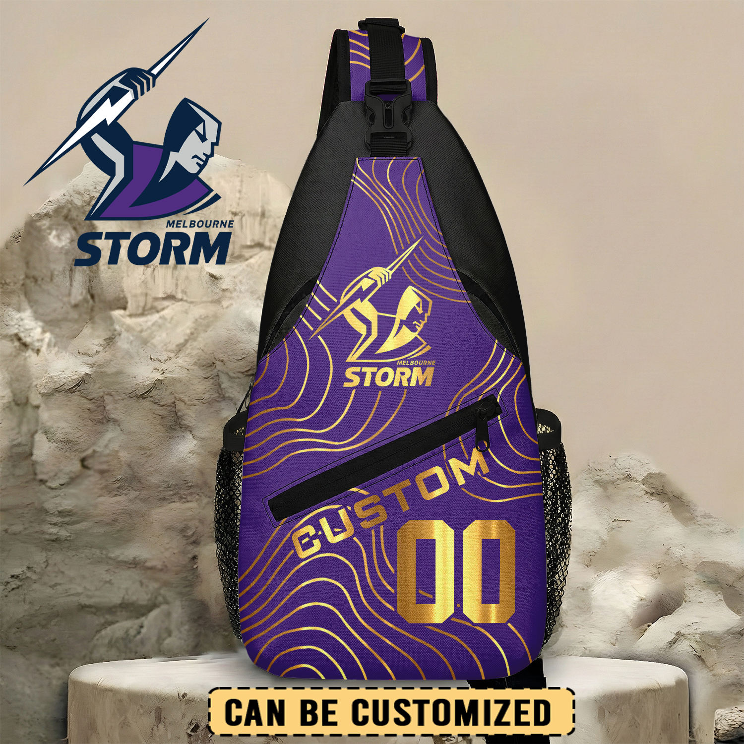 Auspiritmerch Melbourne Storm Personalized Sling Bags Gift For Fans