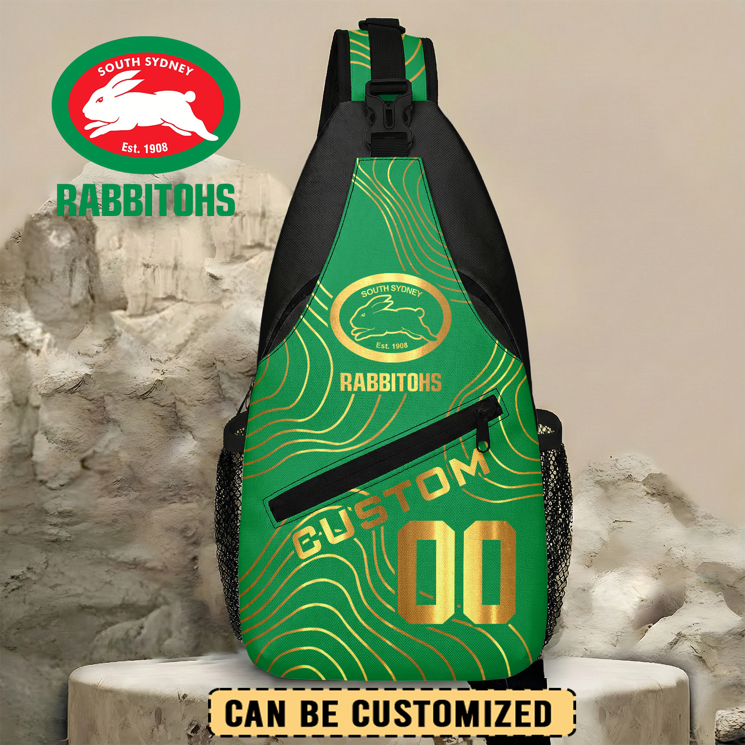 Auspiritmerch South Sydney Rabbitohs Personalized Sling Bags Gift For Fans