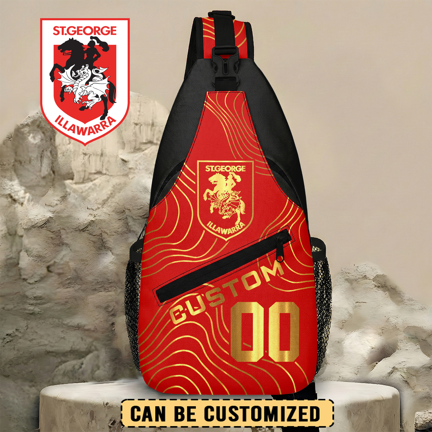 Auspiritmerch St. George Illawarra Dragons Personalized Sling Bags Gift For Fans