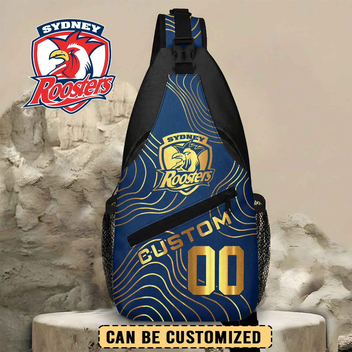 Auspiritmerch Sydney Roosters Personalized Sling Bags Gift For Fans