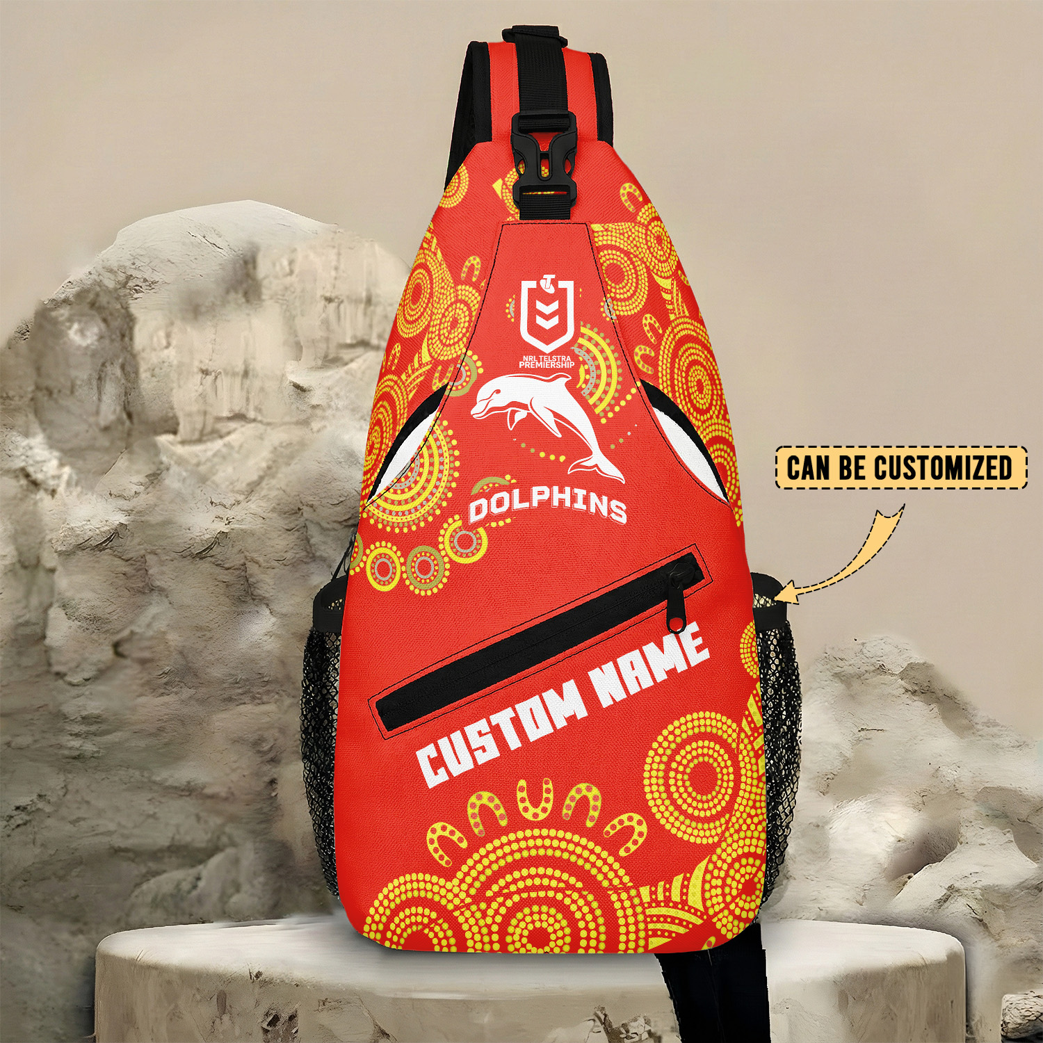 Auspiritmerch Dolphins Personalized Sling Bags Gift For Fans