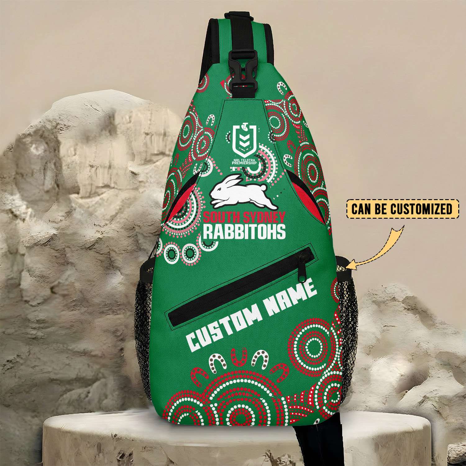 Auspiritmerch South Sydney Rabbitohs Personalized Sling Bags Gift For Fans