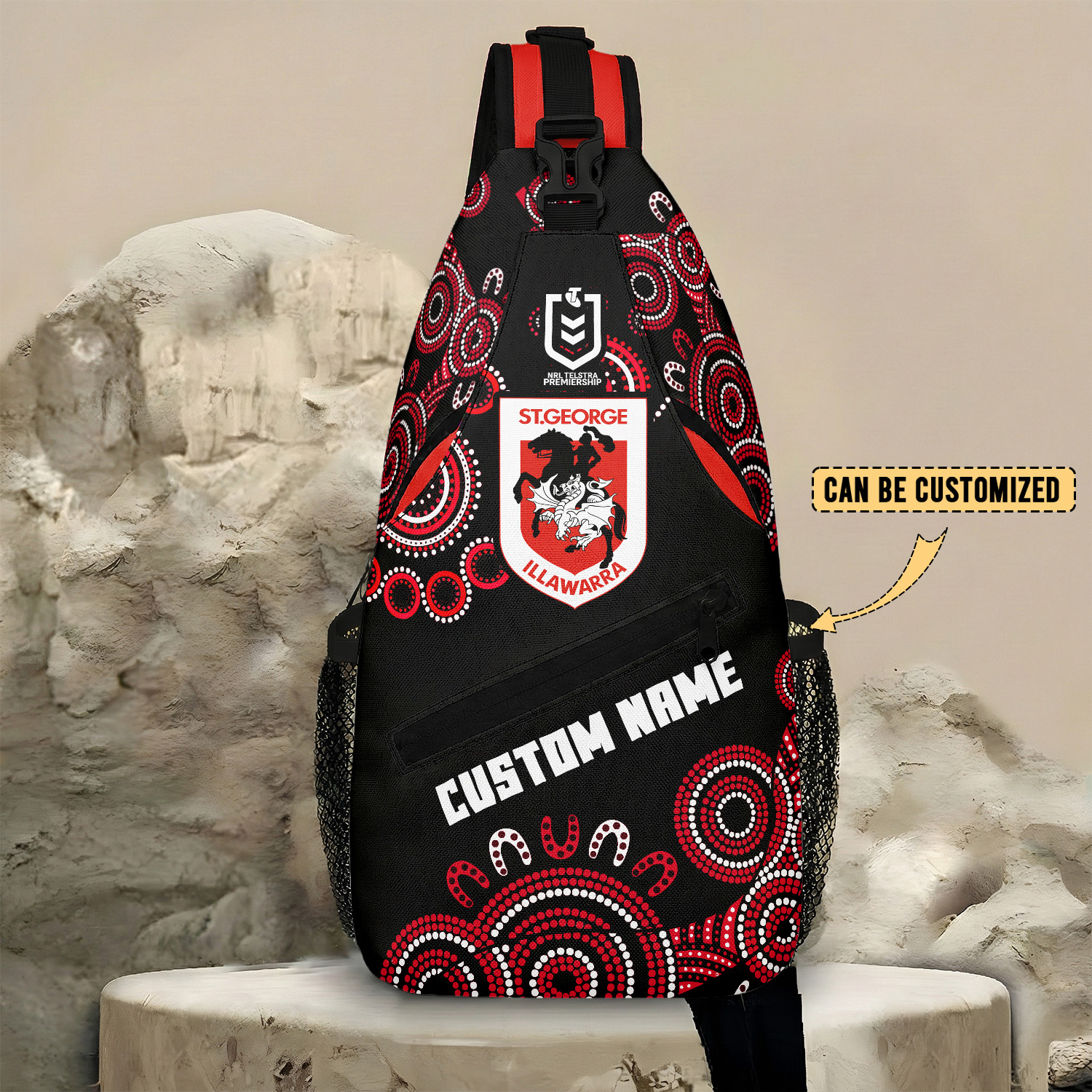 Auspiritmerch St. George Illawarra Dragons Personalized Sling Bags Gift For Fans