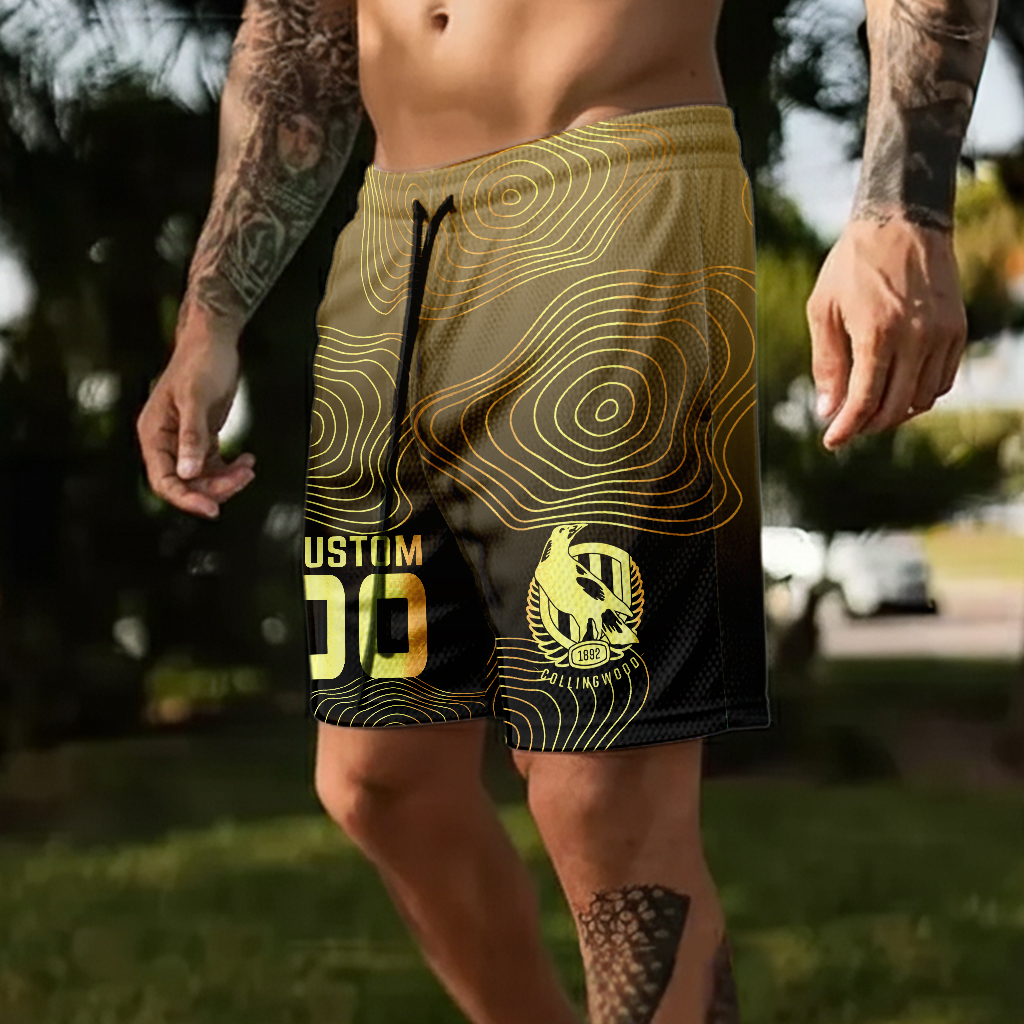 Auspiritmerch Collingwood Magpies Personalized Short Pants Gift For Fans