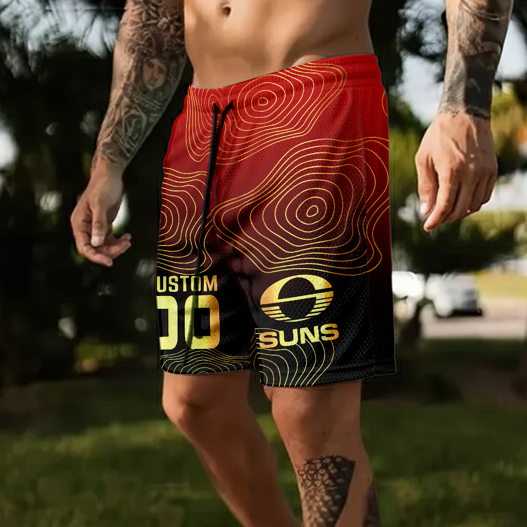 Auspiritmerch Gold Coast Suns Personalized Short Pants Gift For Fans