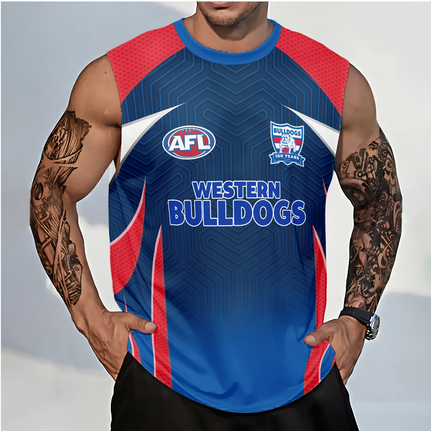 Auspiritmerch Western Bulldogs Personalized Tank Top Gift For Fans