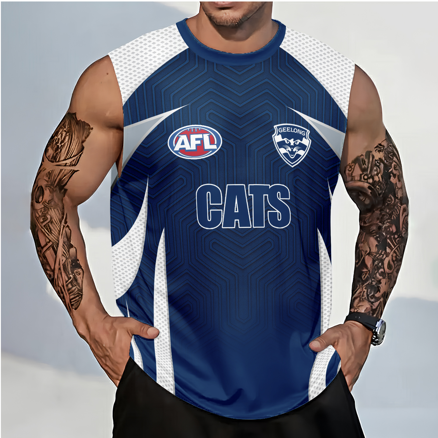 Auspiritmerch Geelong Cats Personalized Tank Top Gift For Fans