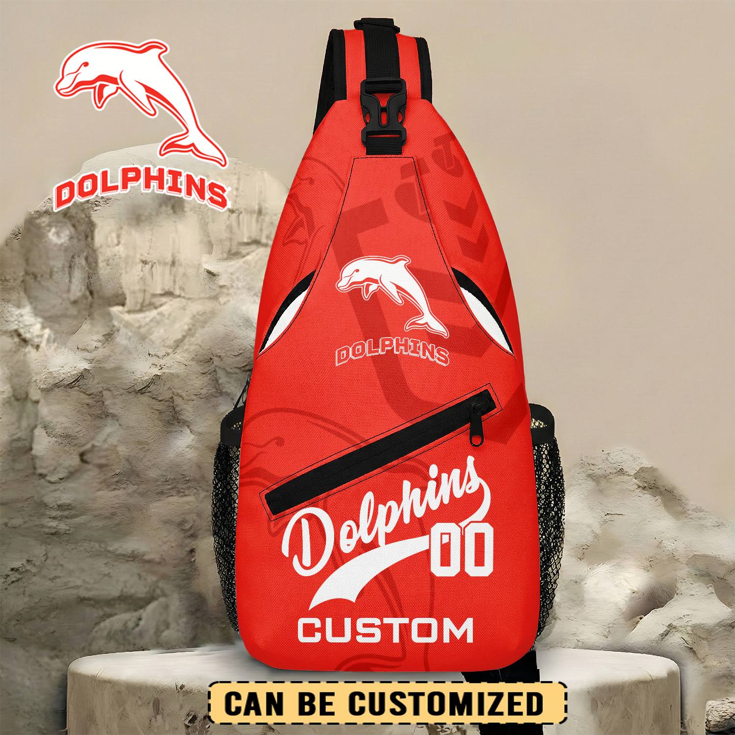 Auspiritmerch Dolphins Personalized Sling Bags Gift For Fans