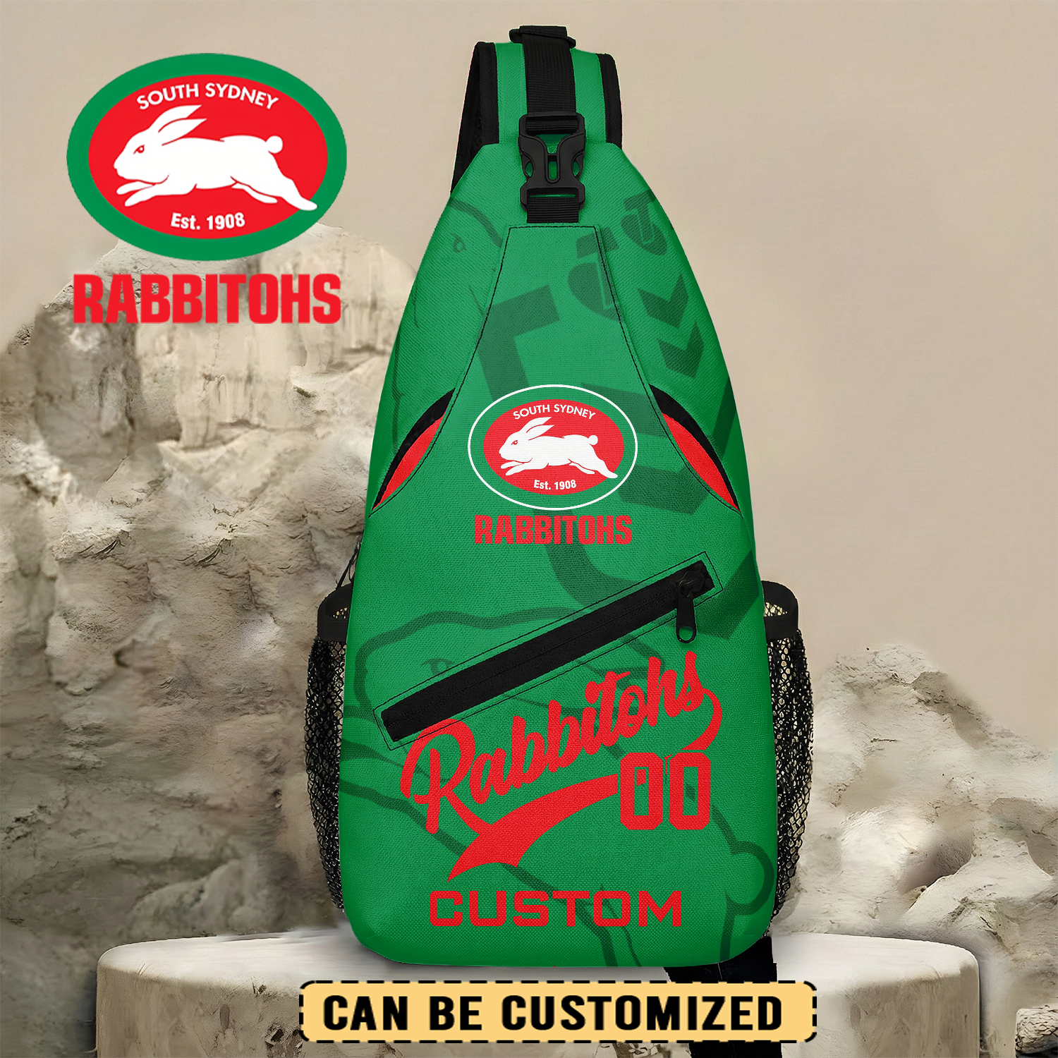 Auspiritmerch South Sydney Rabbitohs Personalized Sling Bags Gift For Fans