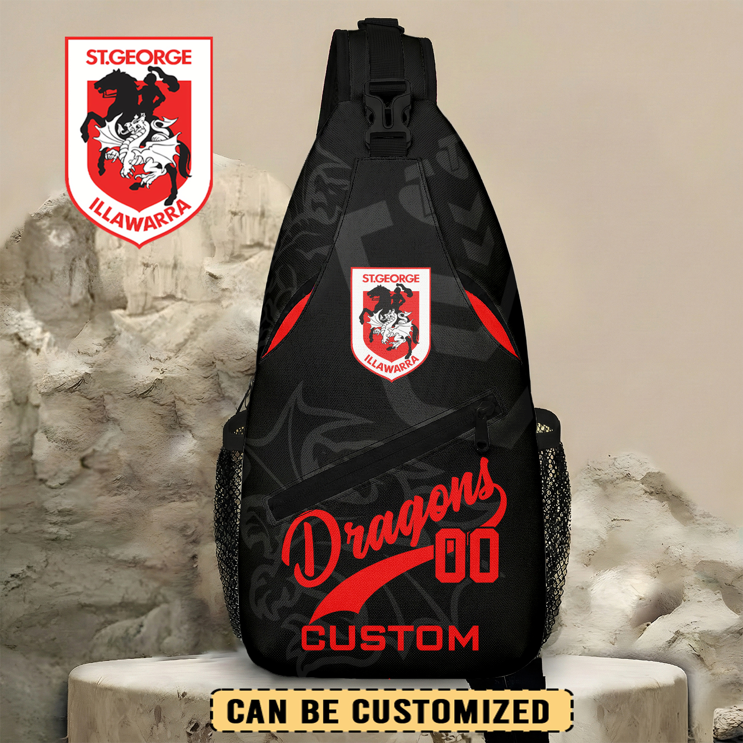Auspiritmerch St. George Illawarra Dragons Personalized Sling Bags Gift For Fans