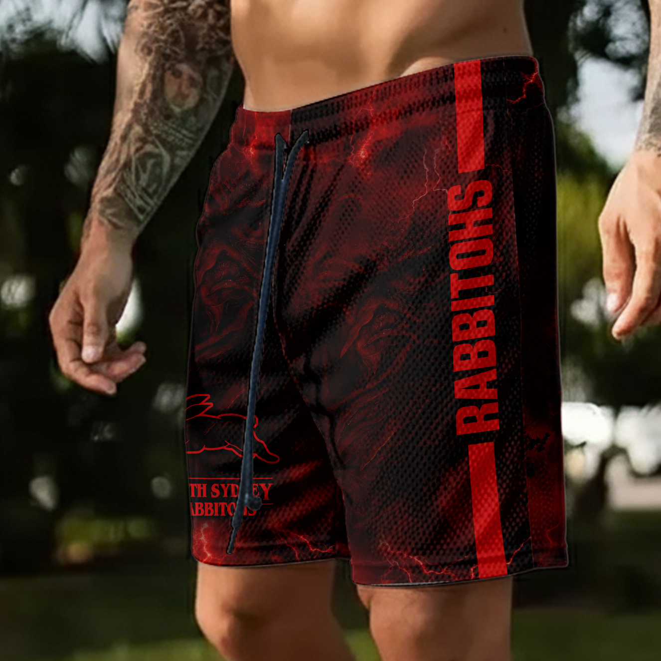 Auspiritmerch South Sydney Rabbitohs x Stranger Things Personalized Short Pants Gift For Fans