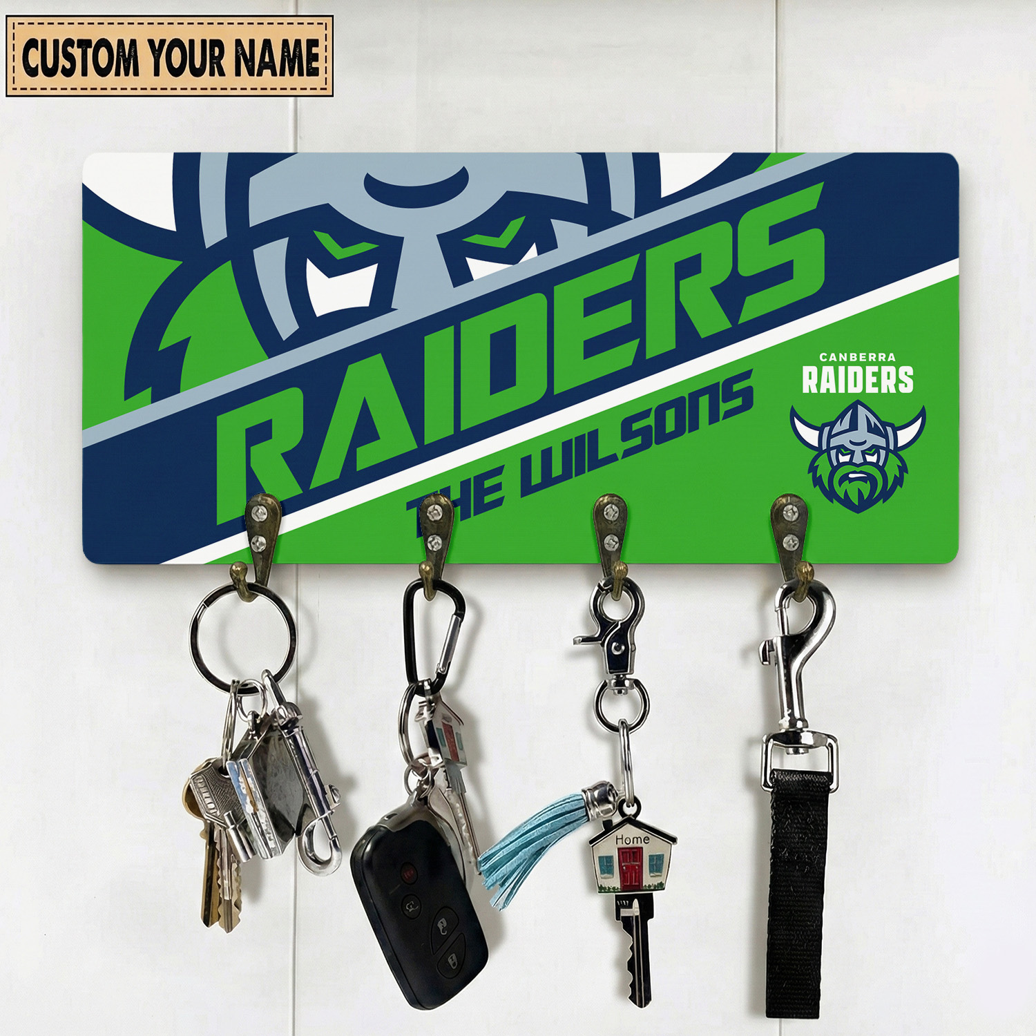 Auspiritmerch Canberra Raiders Personalized Key Holder Gifts For Fans