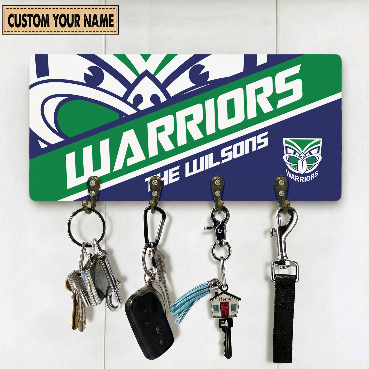 Auspiritmerch New Zealand Warriors Personalized Key Holder Gifts For Fans