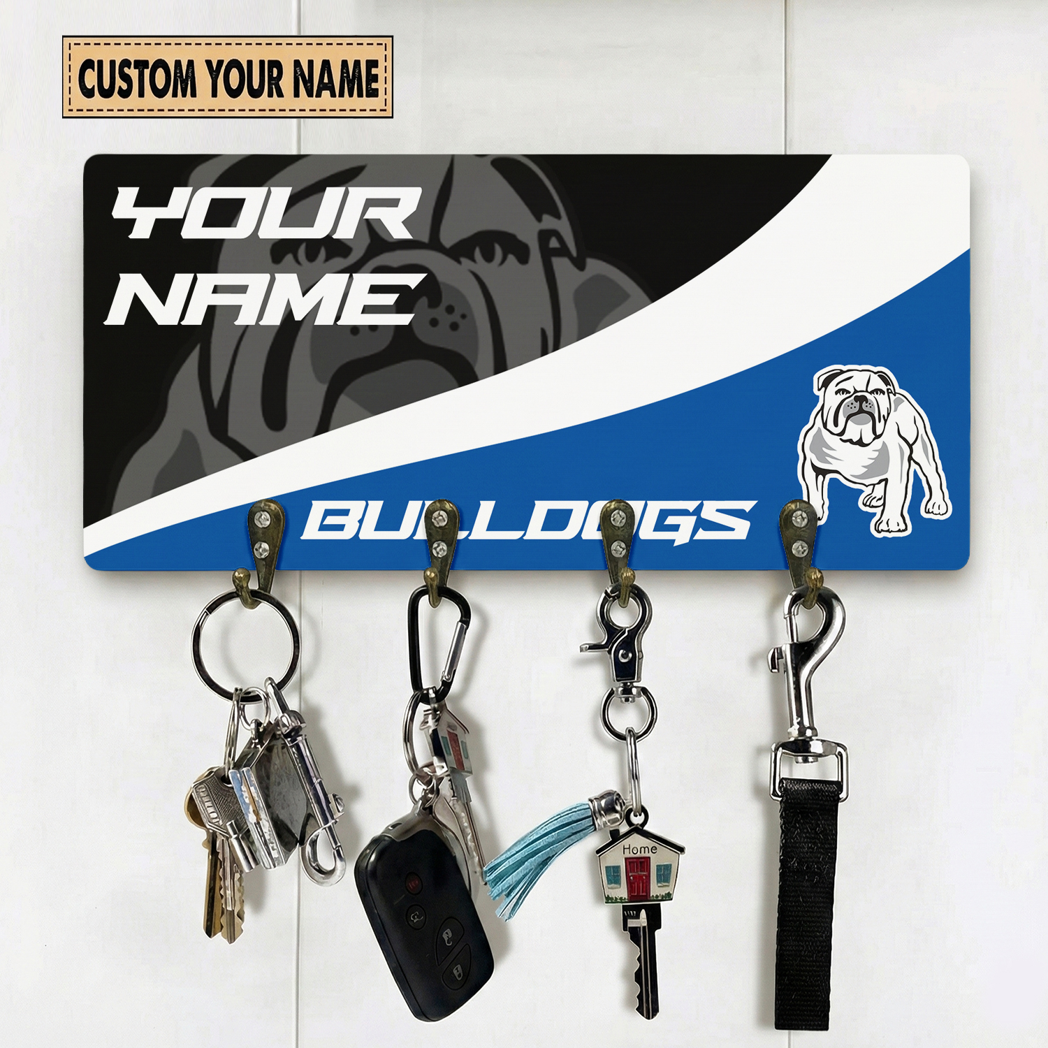 Auspiritmerch Canterbury-Bankstown Bulldogs Personalized Key Holder Gifts For Fans