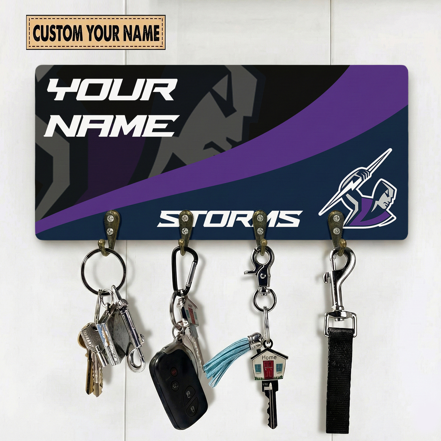 Auspiritmerch Melbourne Storm Personalized Key Holder Gifts For Fans