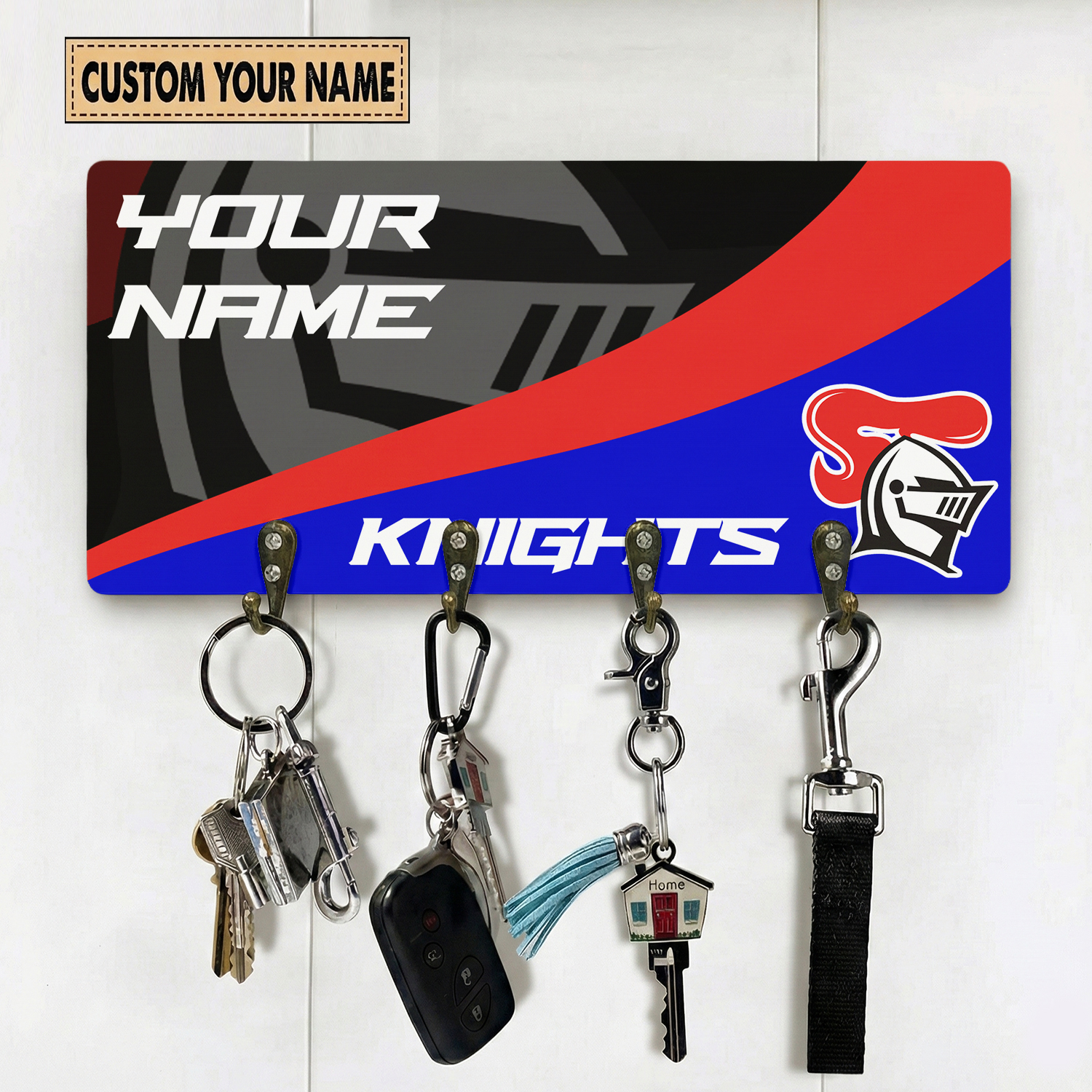 Auspiritmerch Newcastle Knights Personalized Key Holder Gifts For Fans