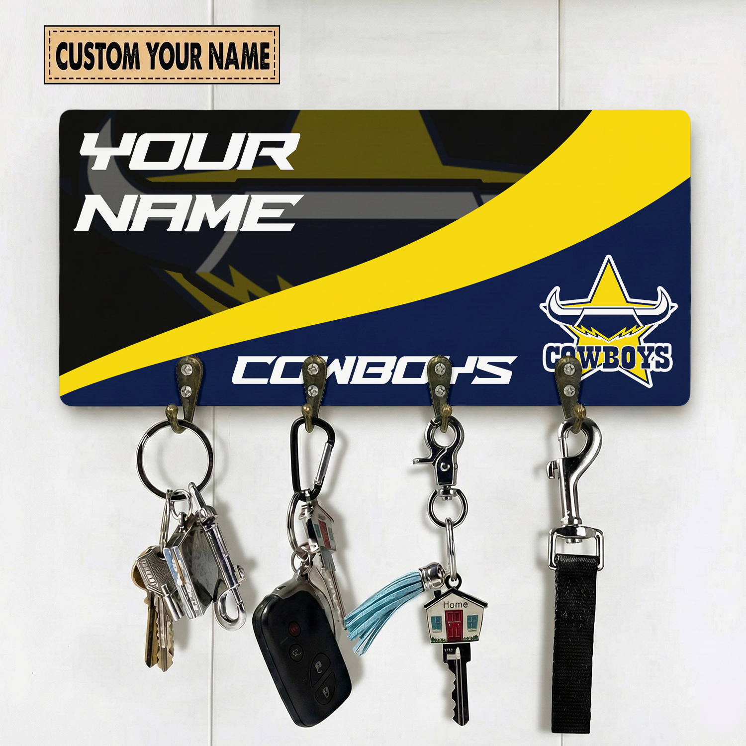 Auspiritmerch North Queensland Cowboys Personalized Key Holder Gifts For Fans