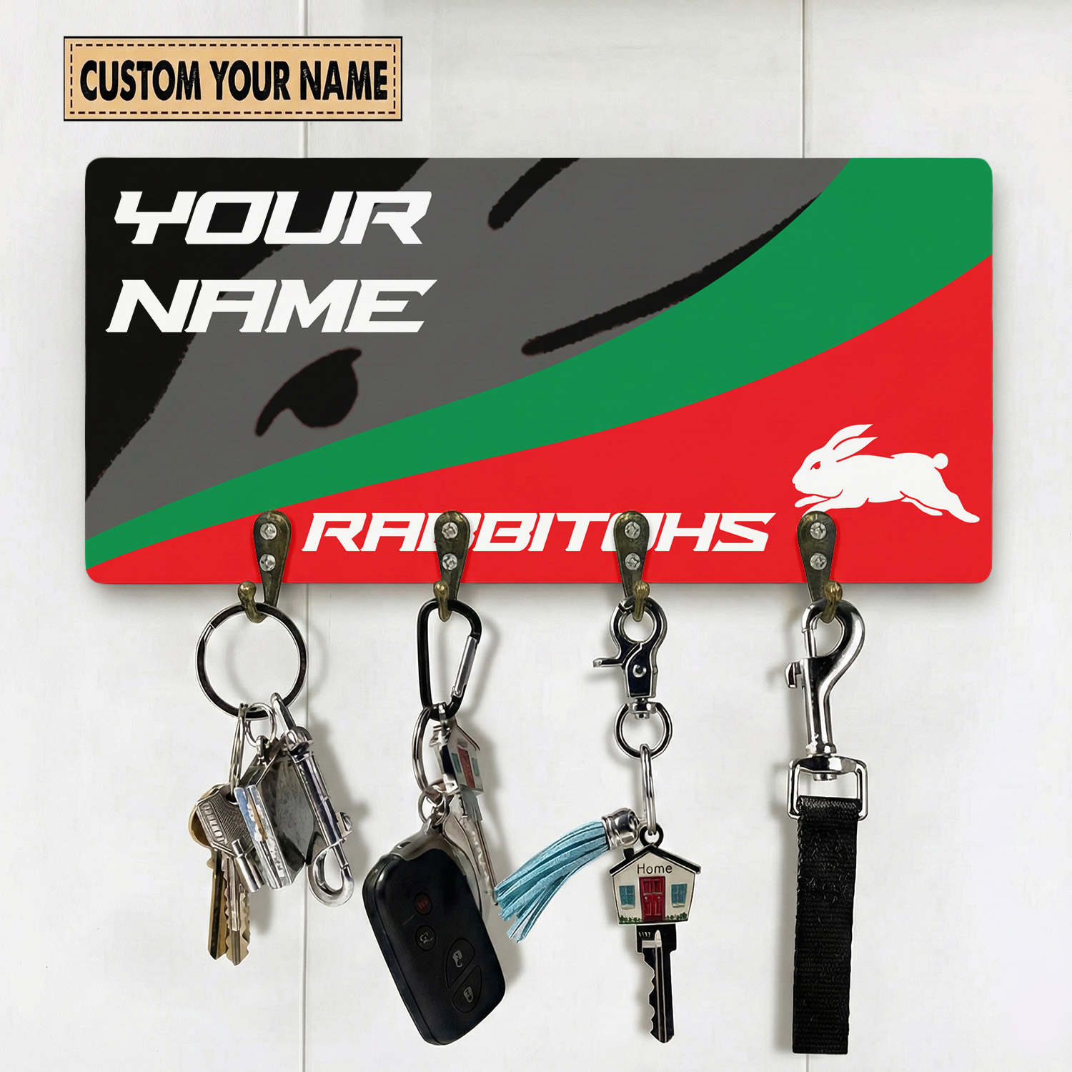 Auspiritmerch South Sydney Rabbitohs Personalized Key Holder Gifts For Fans