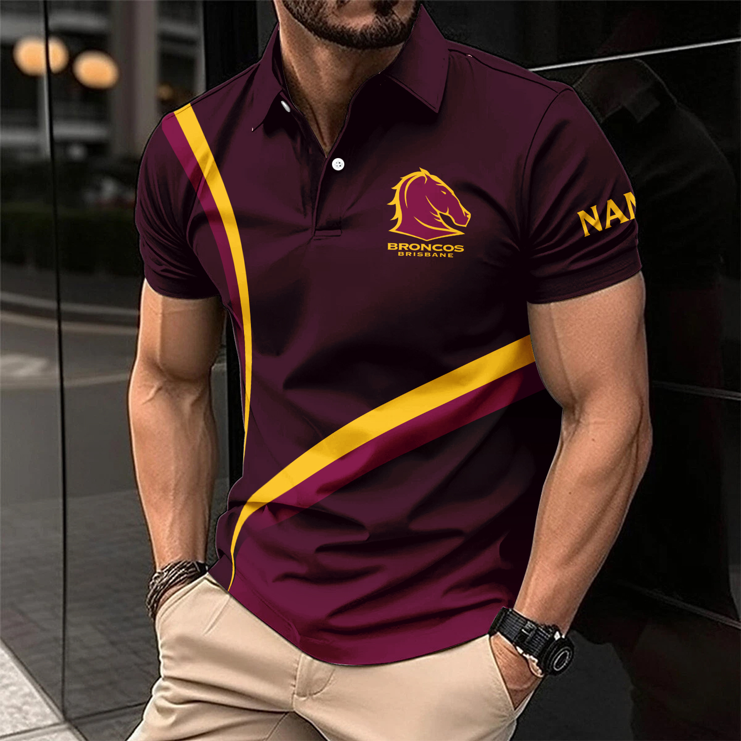 Auspiritmerch Brisbane Broncos Personalized Polo Shirt Gift For Fans
