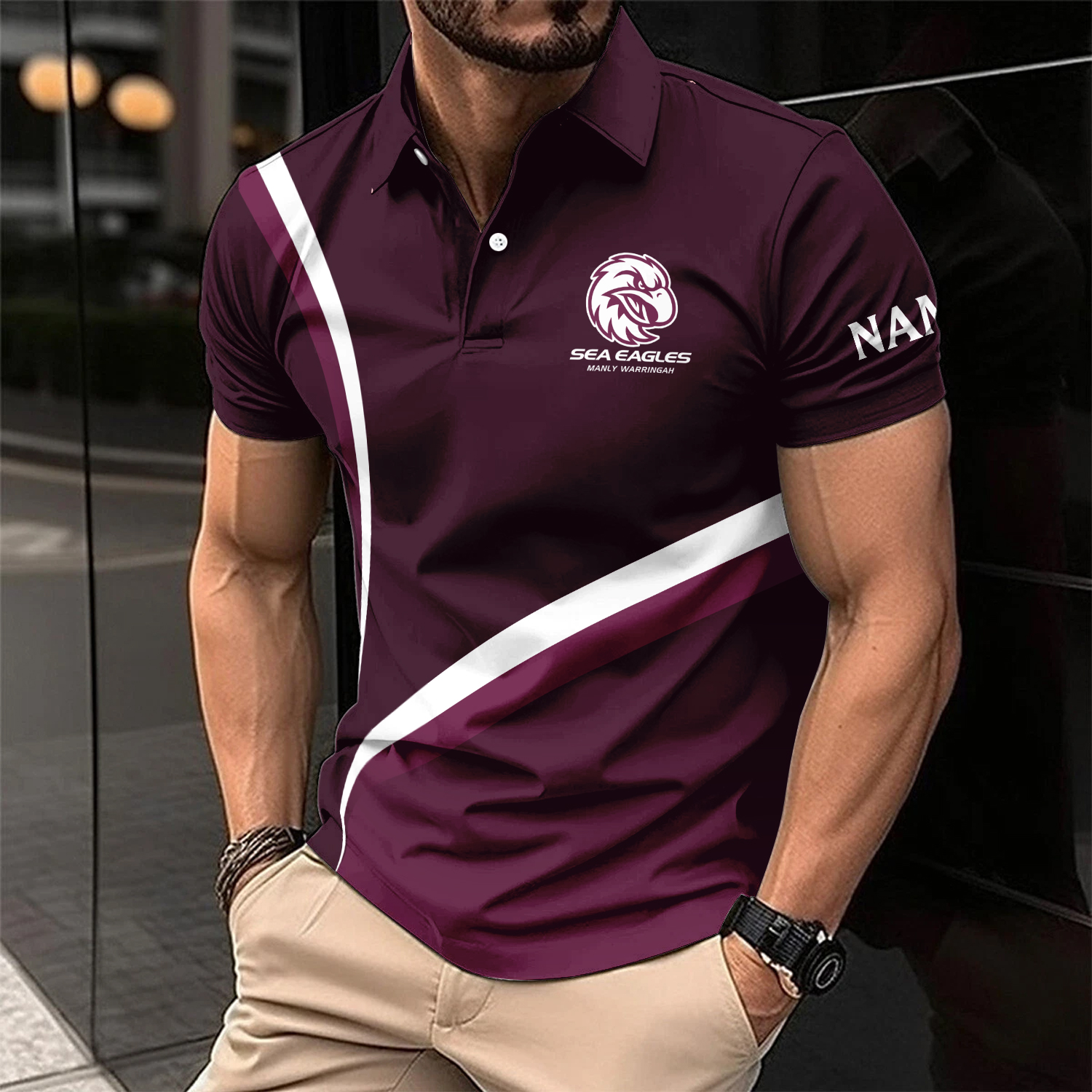 Auspiritmerch Manly Warringah Sea Eagles Personalized Polo Shirt Gift For Fans