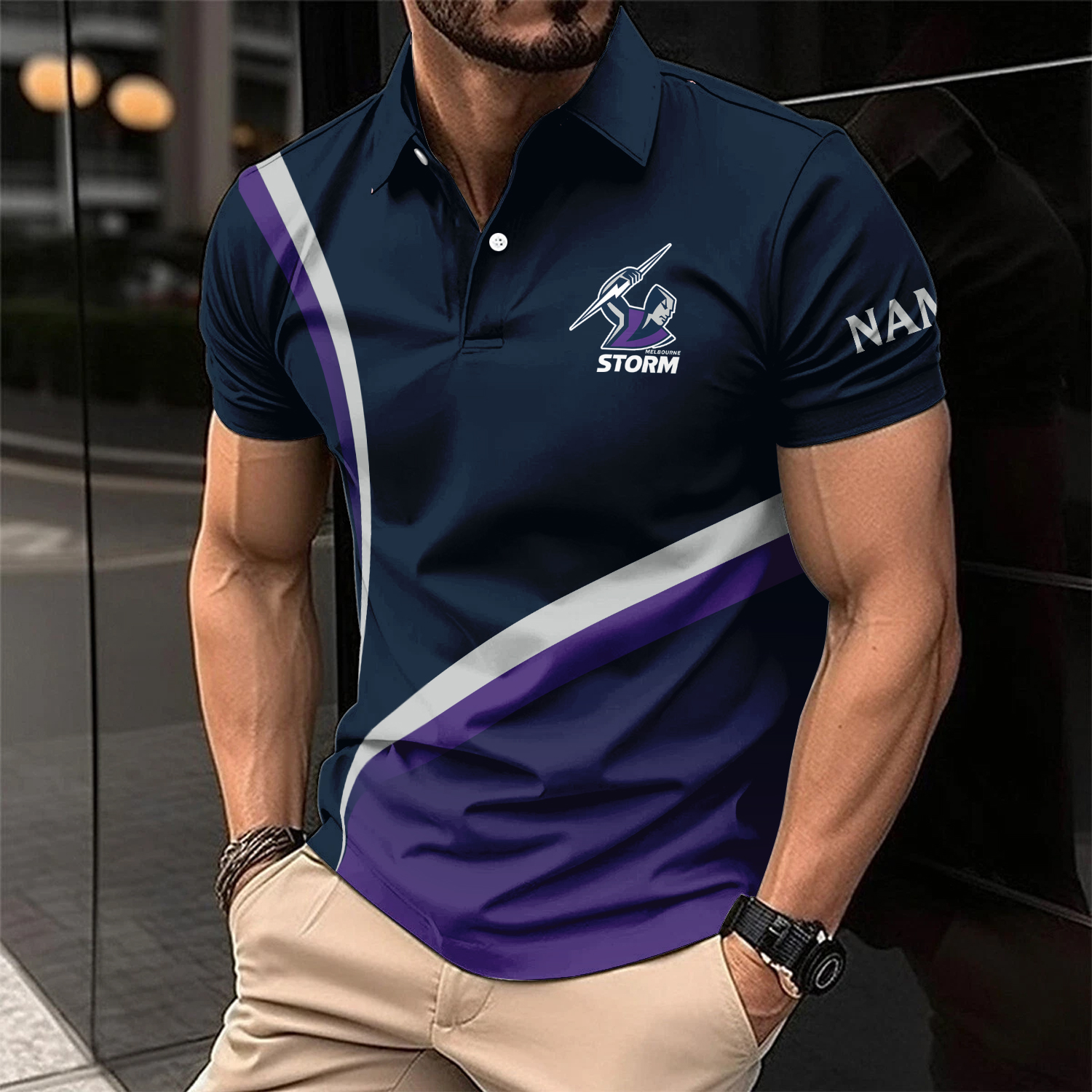 Auspiritmerch Melbourne Storm Personalized Polo Shirt Gift For Fans