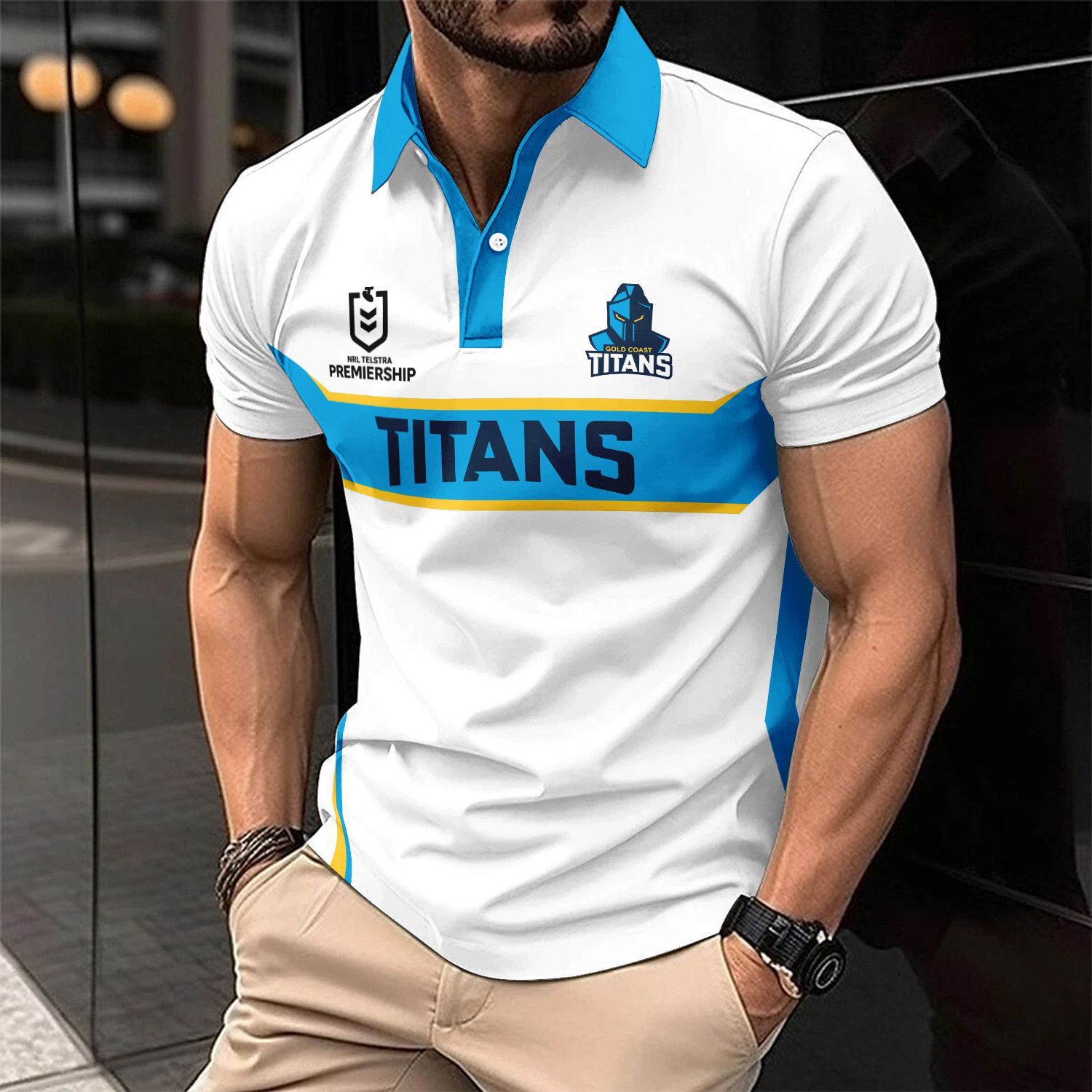 Auspiritmerch Gold Coast Titans Personalized Polo Shirt Gift For Fans