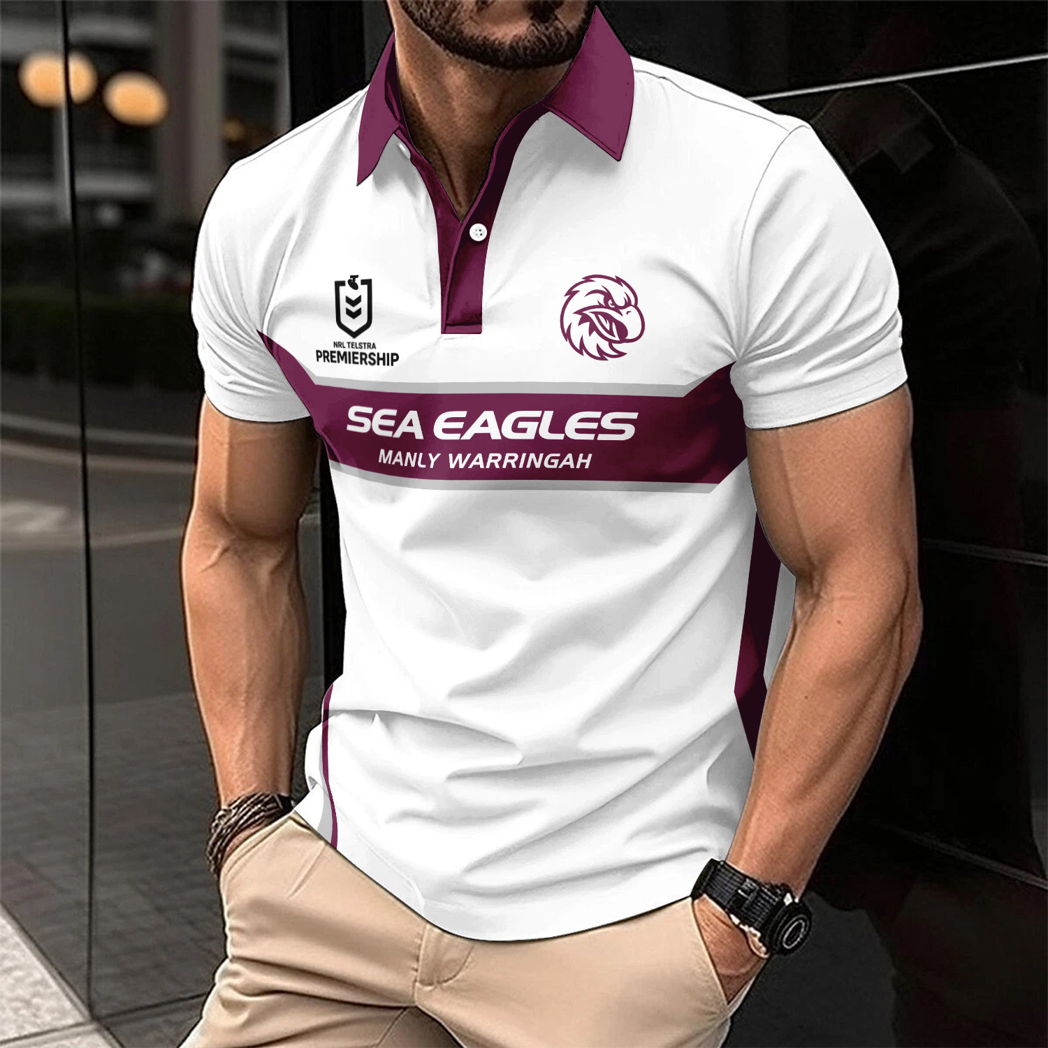 Auspiritmerch Manly Warringah Sea Eagles Personalized Polo Shirt Gift For Fans