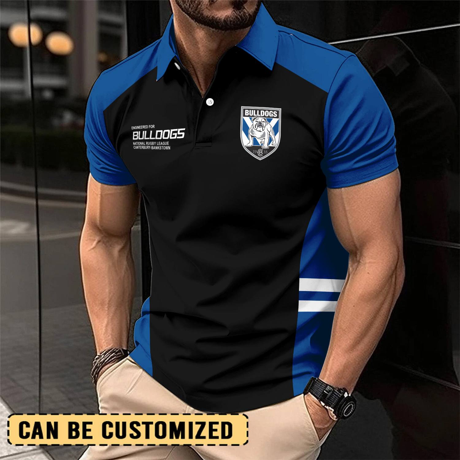 Auspiritmerch Canterbury-Bankstown Bulldogs Personalized Polo Shirt Gift For Fans