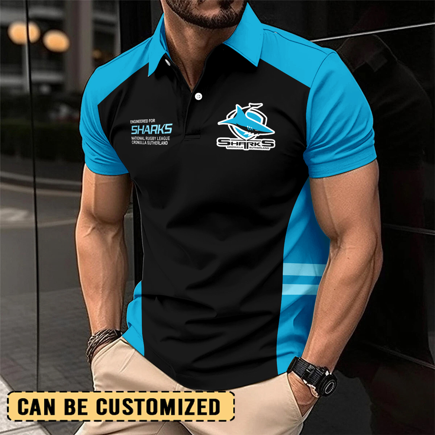 Auspiritmerch Cronulla-Sutherland Sharks Personalized Polo Shirt Gift For Fans