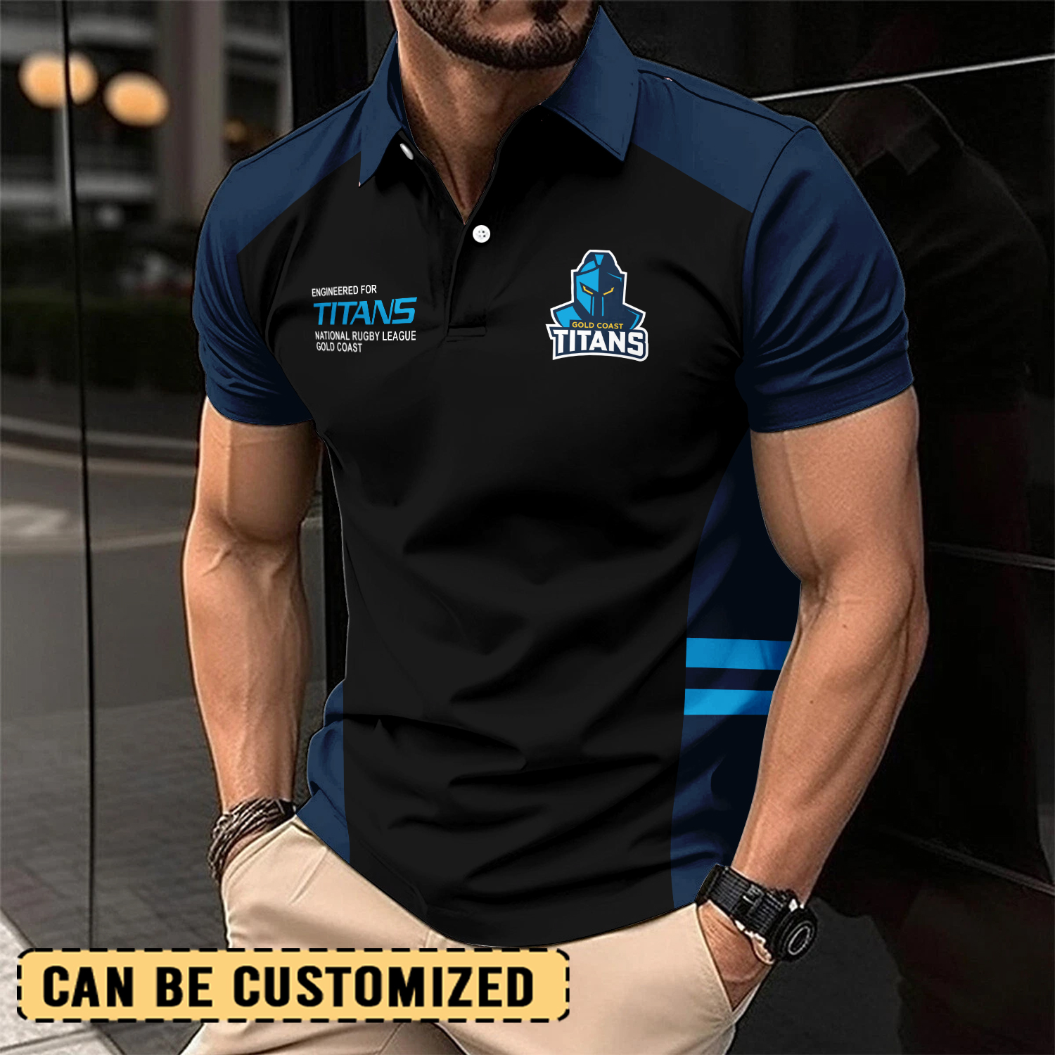 Auspiritmerch Gold Coast Titans Personalized Polo Shirt Gift For Fans