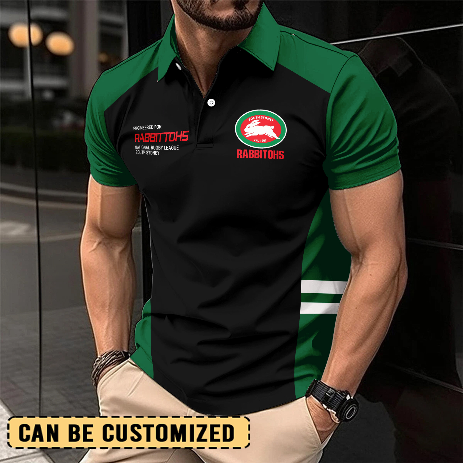 Auspiritmerch South Sydney Rabbitohs Personalized Polo Shirt Gift For Fans